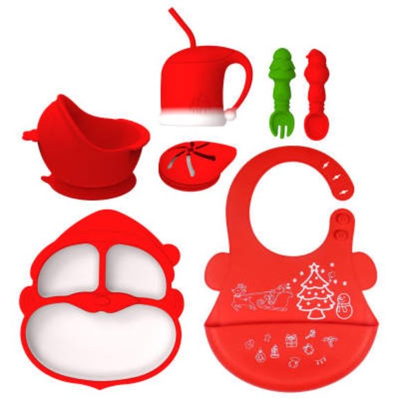 8 Piece Silicone Christmas Dining Set - Picture 1 of 5